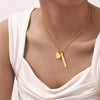 Wholesale Jewelry IG Style Simple Style Geometric 201 Stainless Steel 18K Gold Plated Cable Chain Pendant Necklace