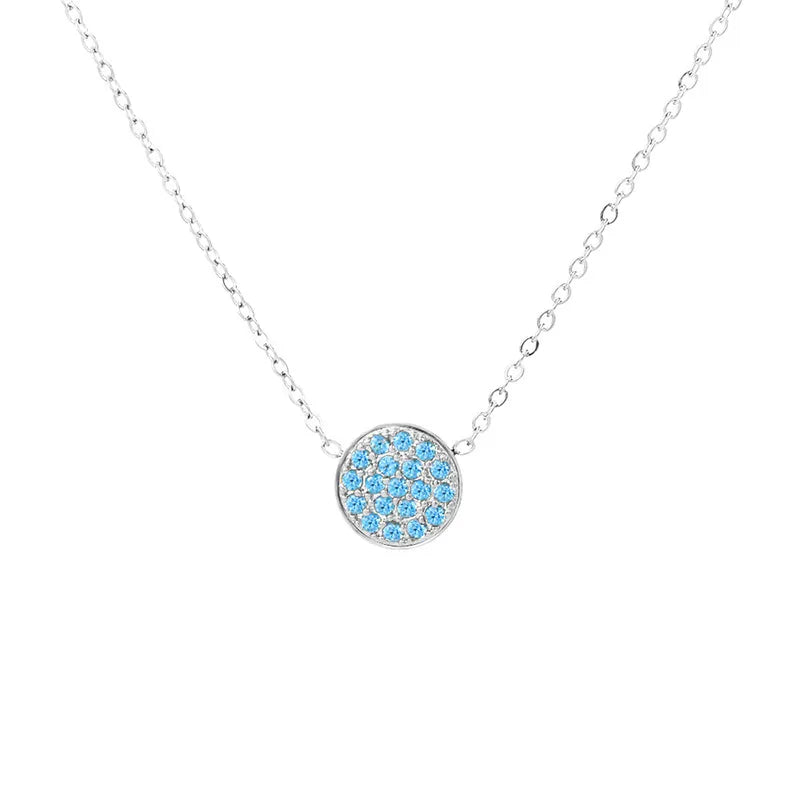 Wholesale Jewelry IG Style Simple Style Round 304 Stainless Steel Zircon 14K Gold Plated Inlay Necklace