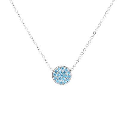 Wholesale Jewelry IG Style Simple Style Round 304 Stainless Steel Zircon 14K Gold Plated Inlay Necklace