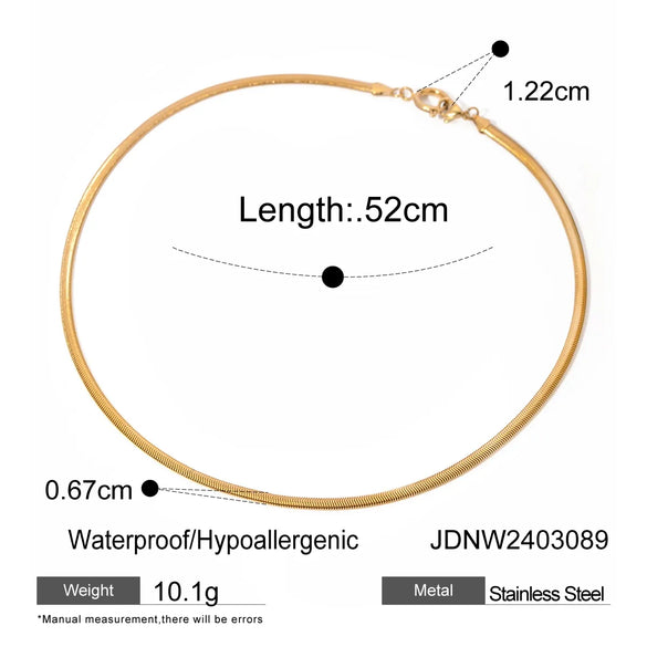 Wholesale Jewelry IG Style Simple Style Solid Color 304 Stainless Steel 18K Gold Plated Necklace