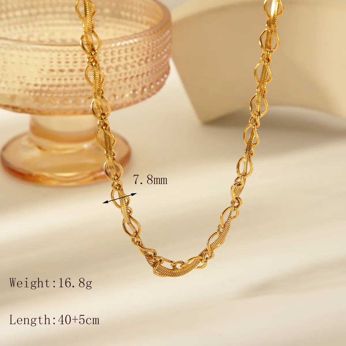 Wholesale Jewelry IG Style Simple Style Solid Color 304 Stainless Steel 18K Gold Plated Necklace