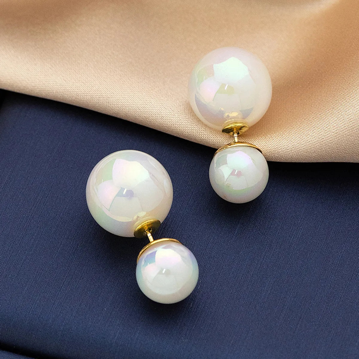 Wholesale Jewelry Ig Style Simple Style Solid Color Imitation Pearl Ear Studs