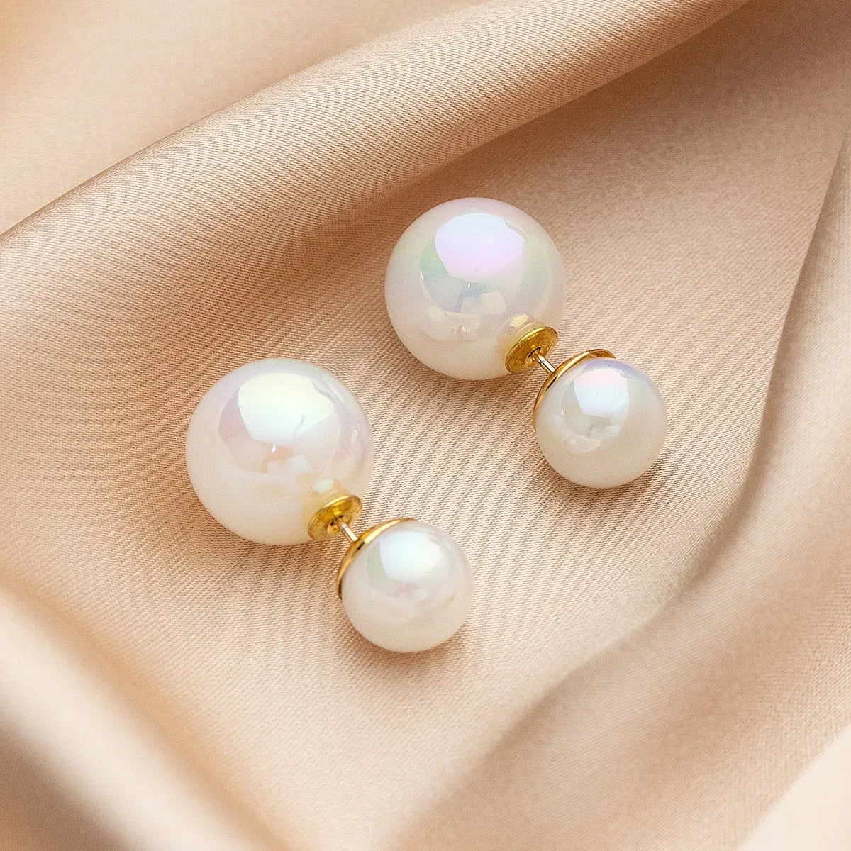 Wholesale Jewelry Ig Style Simple Style Solid Color Imitation Pearl Ear Studs