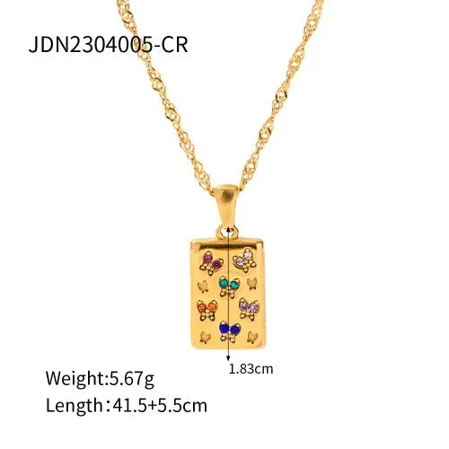 Wholesale Jewelry IG Style Simple Style Sun Star Moon 304 Stainless Steel Zircon Toggle Inlay Pendant Necklace