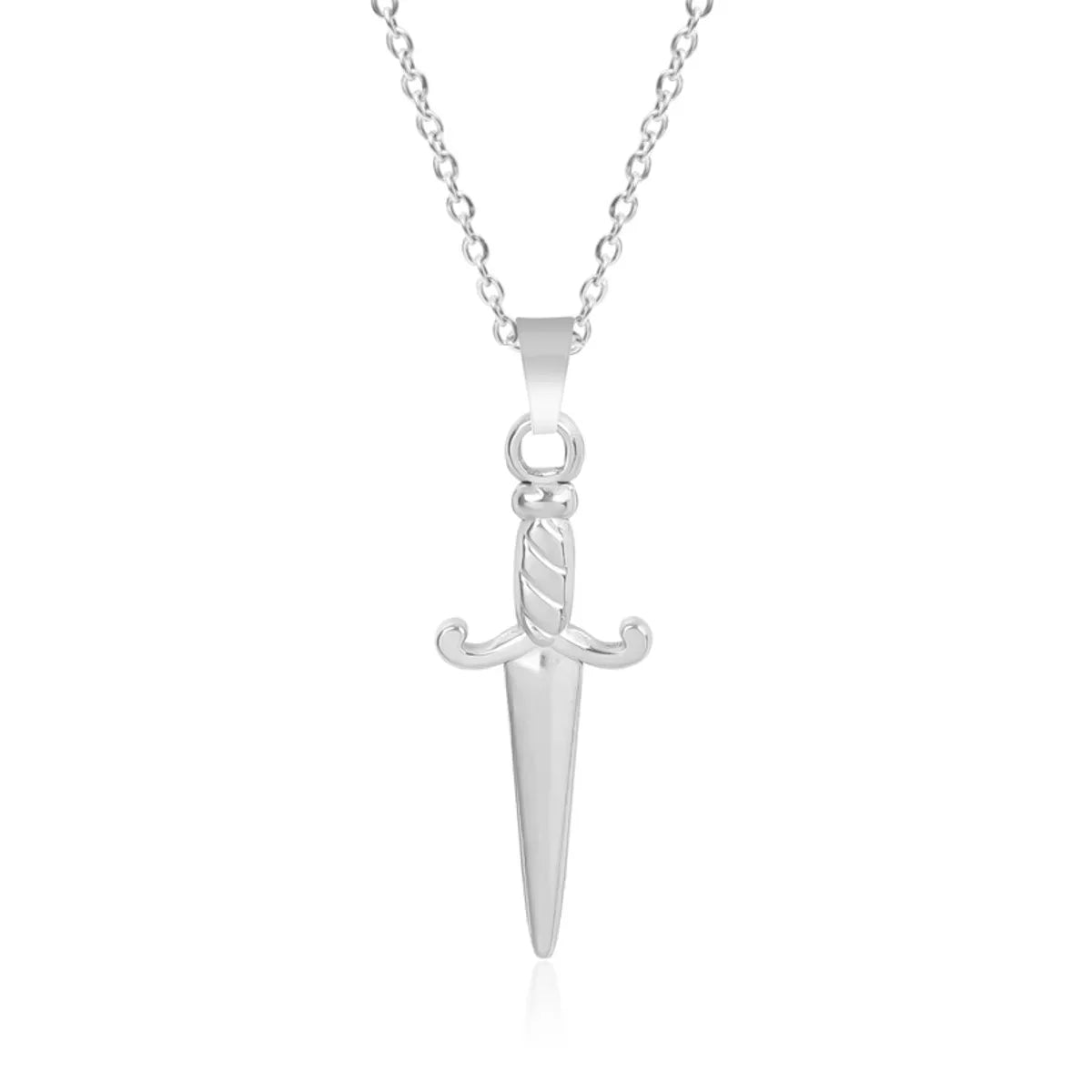 Wholesale Jewelry IG Style Simple Style Sword 304 Stainless Steel 18K Gold Plated Pendant Necklace Necklace Pendant