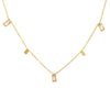 Wholesale Jewelry IG Style Simple Style Triangle Water Droplets Rectangle Titanium Steel Zircon Plating Inlay Necklace