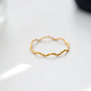 Wholesale Jewelry IG Style Simple Style Waves Titanium Steel Rings