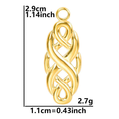 Wholesale Jewelry IG Style Simple Style Witches Knot 304 Stainless Steel Plating Hollow Out Pendant Necklace Necklace Pendant