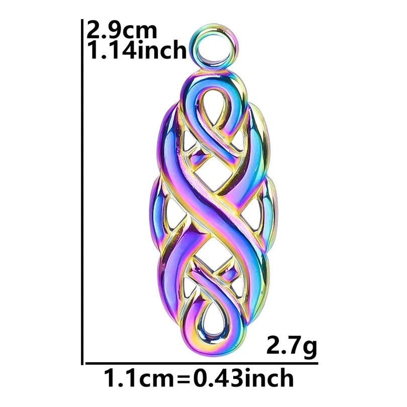 Wholesale Jewelry IG Style Simple Style Witches Knot 304 Stainless Steel Plating Hollow Out Pendant Necklace Necklace Pendant