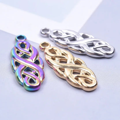 Wholesale Jewelry IG Style Simple Style Witches Knot 304 Stainless Steel Plating Hollow Out Pendant Necklace Necklace Pendant