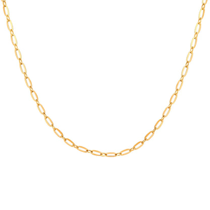 Wholesale Jewelry IG Style Solid Color 201 Stainless Steel 18K Gold Plated Necklace