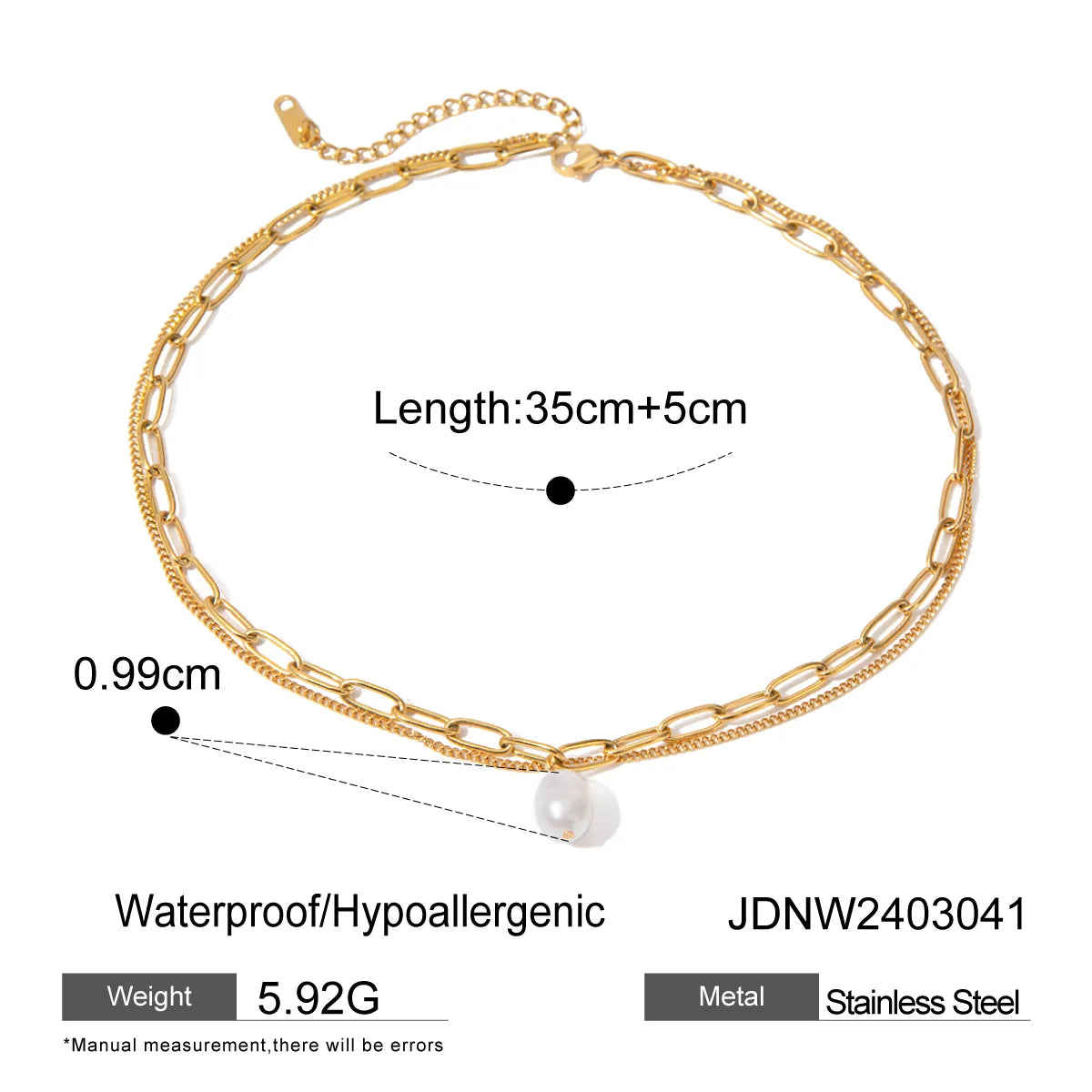 Wholesale Jewelry IG Style Solid Color 304 Stainless Steel 18K Gold Plated Plating Necklace