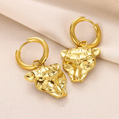 Wholesale Jewelry IG Style Solid Color Jaguar 304 Stainless Steel Rings Earrings