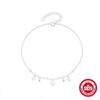 Wholesale Jewelry IG Style Star Sterling Silver Anklet