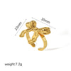 Wholesale Jewelry IG Style Sweet Bow Knot 304 Stainless Steel 18K Gold Plated Polishing Rings Earrings Necklace