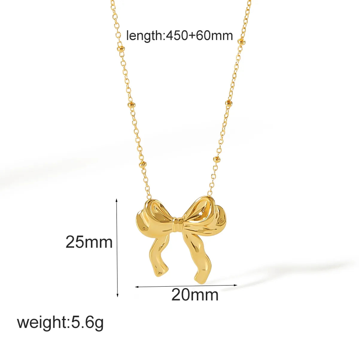 Wholesale Jewelry IG Style Sweet Bow Knot 304 Stainless Steel 18K Gold Plated Polishing Rings Earrings Necklace