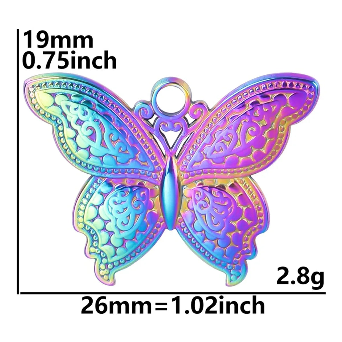 Wholesale Jewelry IG Style Sweet Butterfly 304 Stainless Steel 18K Gold Plated Pendant Necklace Necklace Pendant