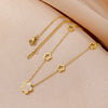 Wholesale Jewelry IG Style Sweet Flower Titanium Steel Plating Pendant Necklace
