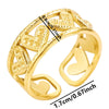 Wholesale Jewelry IG Style Sweet Heart Shape 304 Stainless Steel 18K Gold Plated Polishing Hollow Out Open Rings