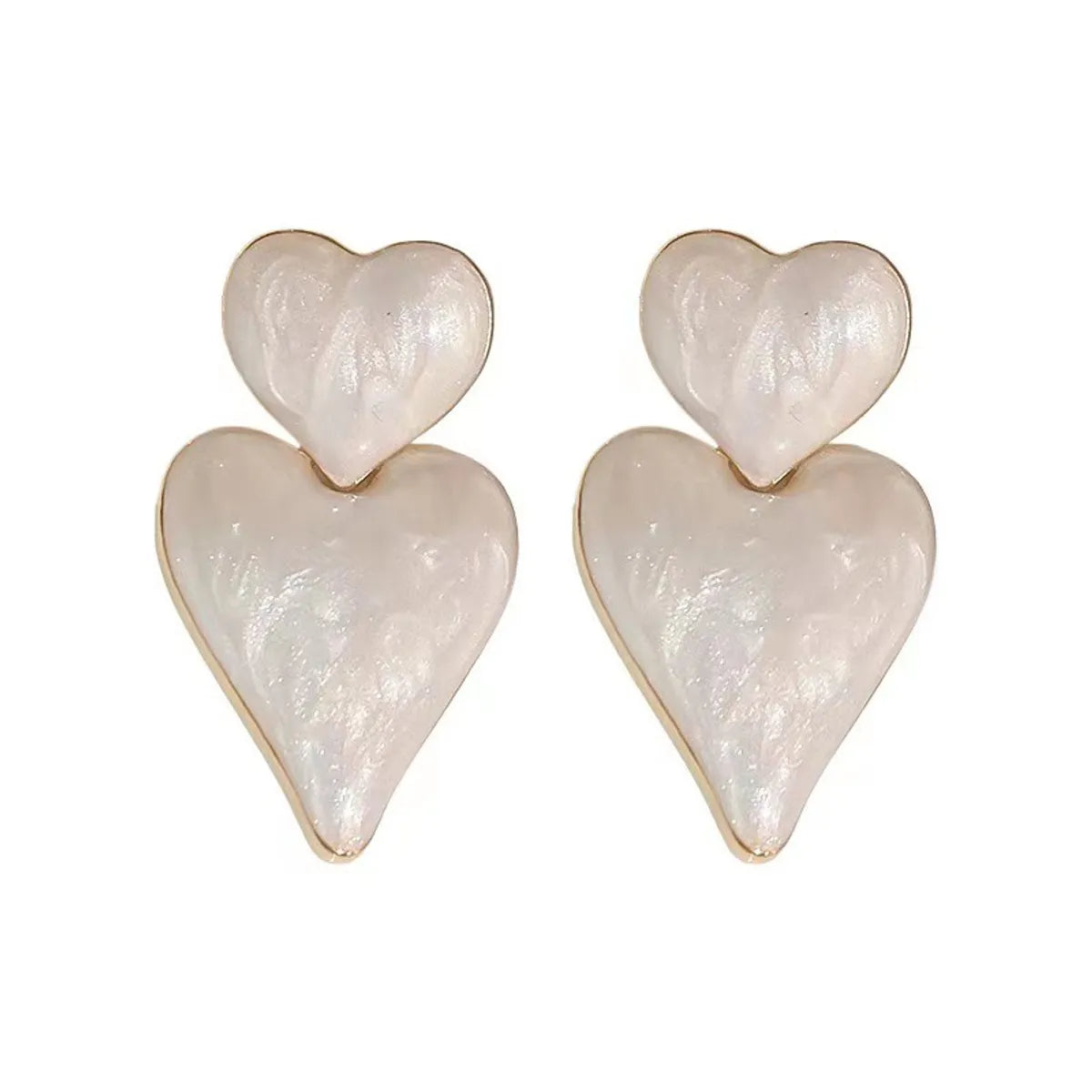 Wholesale Jewelry Ig Style Sweet Heart Shape Alloy Enamel Drop Earrings