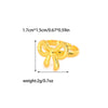 Wholesale Jewelry IG Style Sweet Korean Style Bow Knot 304 Stainless Steel 14K Gold Plated Hollow Out Open Rings