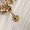 Wholesale Jewelry IG Style Vintage Style Sun Sector Moon 304 Stainless Steel Natural Stone 18K Gold Plated Inlay Pendant Necklace