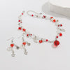 Wholesale Jewelry Imitation Pearl Heartshaped Geometric Electroplated Necklace For Women