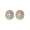 Wholesale Jewelry Imitation Pearls Multilayer Diamond Stud Earrings And Necklace Set Geometric Highend Style Clavicle Chain