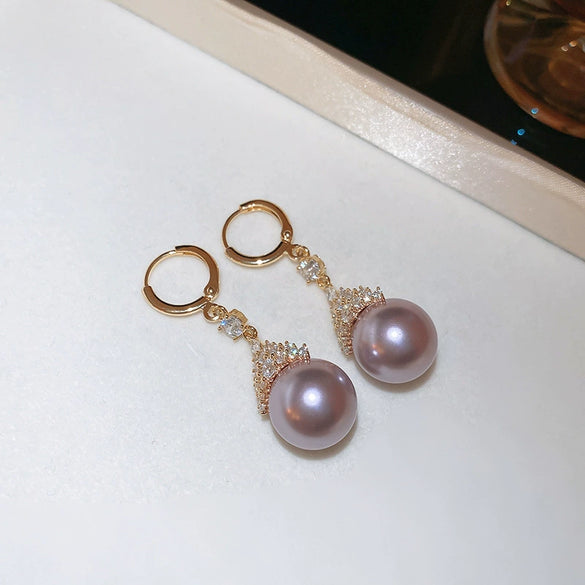 Wholesale Jewelry Imitation Pearls Zircon Electroplated Geometric Cross Crown Roman Numerals Earrings And Necklaces For Women