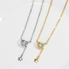 Wholesale Jewelry Ins Cold Style Light Luxury Star Tassel Love Moon Planet Copper Necklace With Zirconia And O Chain