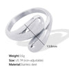Wholesale Jewelry Ins Style Heart Shape 316L Stainless Steel Ring With Electroplating For Women