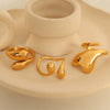 Wholesale Jewelry Ins Style Heart Shape 316L Stainless Steel Ring With Electroplating For Women