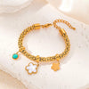 Wholesale Jewelry Ins Style Titanium Steel Geometric Devil's Eye Turquoise Bracelet With Electroplating For Women