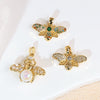 Wholesale Jewelry Insect Bee Copper Electroplated Pendant