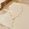 Wholesale Jewelry Insect Pattern Stainless Steel Long Tassel Necklace For Women With Electroplating