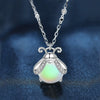 Wholesale Jewelry Insects Geometric Mori Style Moonstone 925 Sterling Silver Pendant Necklace