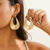 Wholesale Jewelry Iron Geometric Ushape Exaggerated Irregular Metal Earrings Electroplated For Women