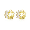 Wholesale Jewelry Irregular Zircon Ear Buckle Earrings Environmental Protection Copper Geometric Style