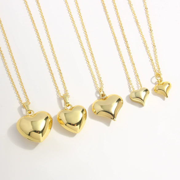 Wholesale Jewelry Joker Style Heart Shape Copper Ochain Pendant Necklace With Electroplating