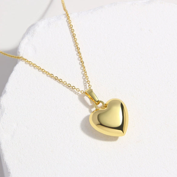 Wholesale Jewelry Joker Style Heart Shape Copper Ochain Pendant Necklace With Electroplating