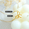 Wholesale Jewelry Kawaii Bow Pendant Necklace Titanium Steel Electroplating For Women
