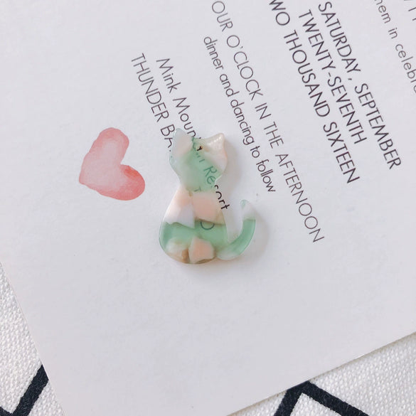 Wholesale Jewelry Kitten Plastic Resin Epoxy Handmade Earrings Pendant Accessories