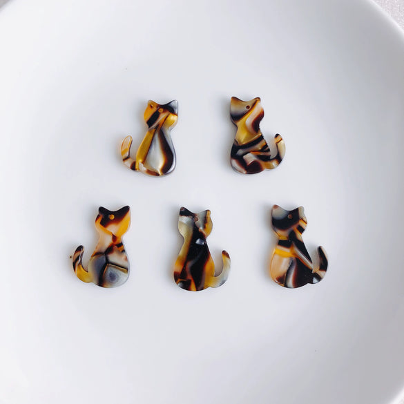 Wholesale Jewelry Kitten Plastic Resin Epoxy Handmade Earrings Pendant Accessories