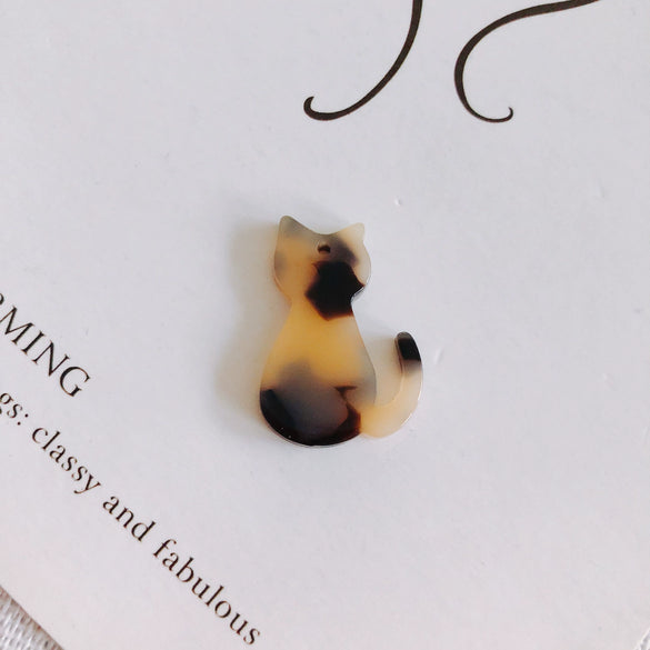 Wholesale Jewelry Kitten Plastic Resin Epoxy Handmade Earrings Pendant Accessories