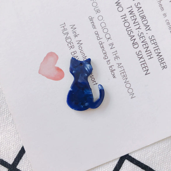 Wholesale Jewelry Kitten Plastic Resin Epoxy Handmade Earrings Pendant Accessories