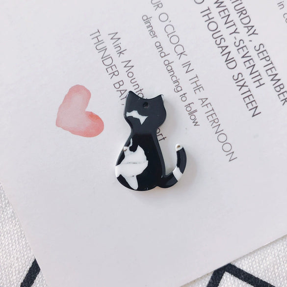 Wholesale Jewelry Kitten Plastic Resin Epoxy Handmade Earrings Pendant Accessories