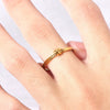 Wholesale Jewelry Knot Casting Ushaped Geometric Titanium Steel Ring With Electroplating And Joker Texture