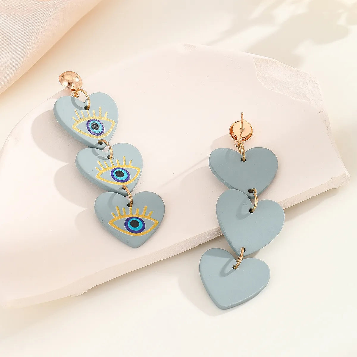 Wholesale Jewelry Korean Style Heart Shape Arylic Drop Earrings