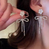 Wholesale Jewelry Lady Bow Knot Alloy Tassel Plating Drop Earrings