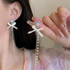 Wholesale Jewelry Lady Bow Knot Alloy Tassel Plating Drop Earrings